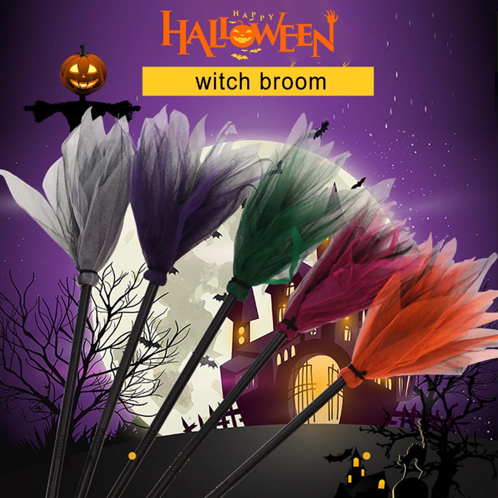mtvxesu Halloween Deco, Halloween Decoration Witch Flying Broomstick