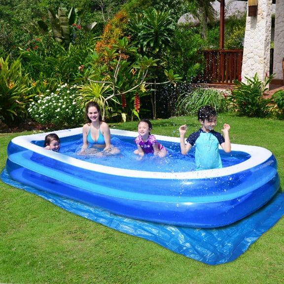 mtvxesu Heavy-Duty Pe Braid Pool Ground Cloth - 116X81 Inch Blue Waterproof Tarp for Swimming Pools, Camping, and Paint Protection