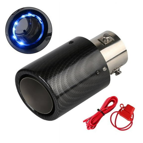 Led Exhaust Pipe - Carbon Fiber Led Tail Throat with Thermostable Stainless Steel, Universal Fit for Trucks & Cars, Easy Install No Welding, Enhances Vehicle Style & Night Visibility