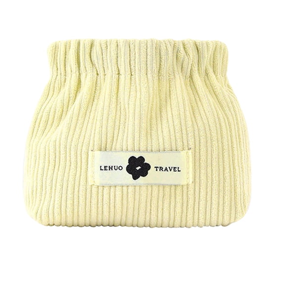 mtvxesu Makeup Bag Corduroy Elastic Hair Tie Organizer Fragment Mouth Red Envelope Portable Cosmetic Storage Bag