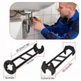 thumbnail image 1 of mtvxesu 2pcs  Multifunctional Sink Wrench Tool, 360° Rotating Socket Head Basin Faucet Wrench, Faucet Tools Under Sink Wrench Faucet Tool for Tight Spaces Kitchen Bathroom Portable Installation Tool, 1 of 13