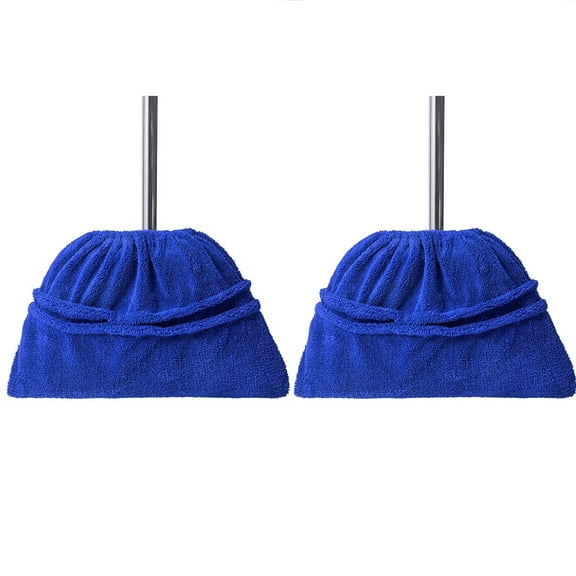 Multifunctional Microfiber Mop Cover Replacement, 2-Pack Super Absorbent Reusable Cleaning Cloth for Brooms and Mops, 38X26Cm