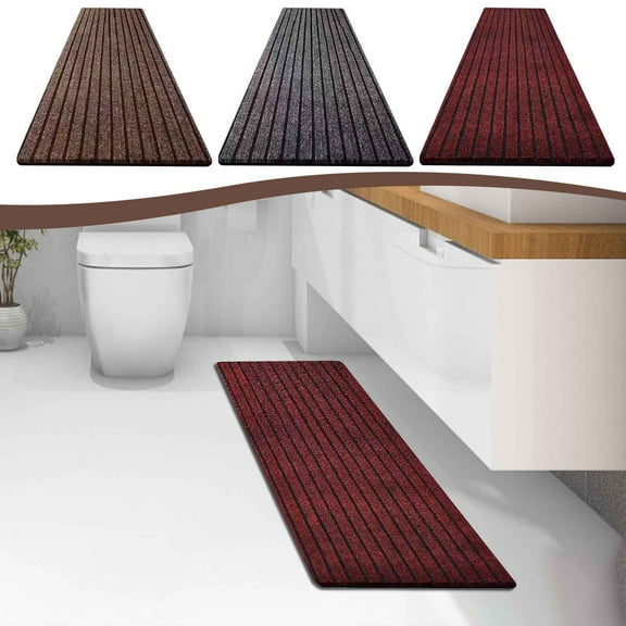 mtvxesu Non-Slip 40X60 Cm Striped Floor Mat For Entryway And Kitchen, Multi-Scene Use In Home Or Hotel, 1 Mat