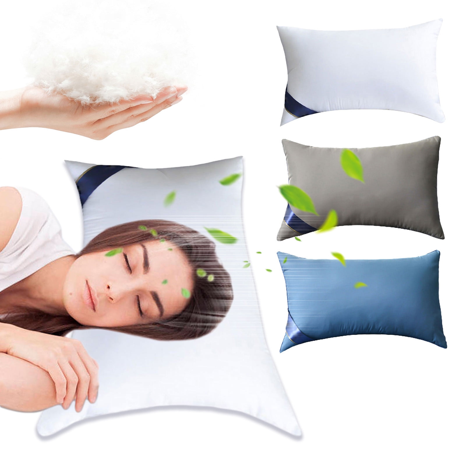 mtvxesu Pillow, Feather Velvet Hotel-Grade Pillow Core Soft and ...