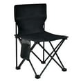 thumbnail image 1 of Portable Folding Chair with Side Pocket for Camping, Picnics, Fishing, and Outdoor Events - Black/White, 1 of 2