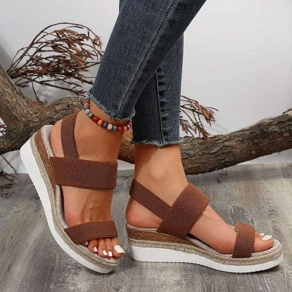 mtvxesu Sandals, Women's Summer Size Wedge Fish Mouth Roman Sandals Cute Sandals for Women Camping or Travelling Limited Time Offer
