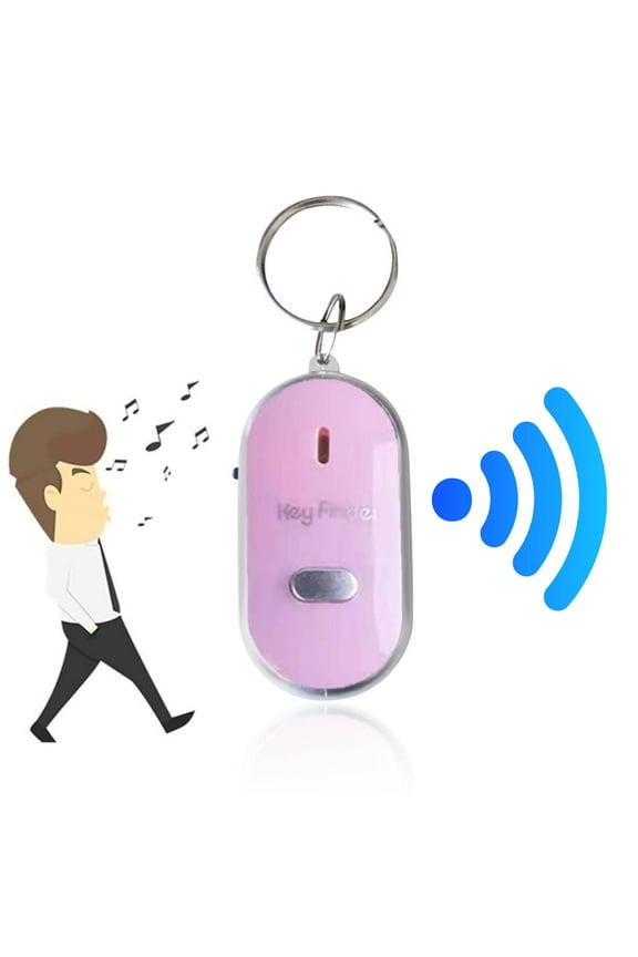 Small Flashlights with Battery, LED Key Finder with Sound Control, Whistle-Activated Key Locator, Remote LED Torch, Keychain Accessory, ABS Material, Compact Design