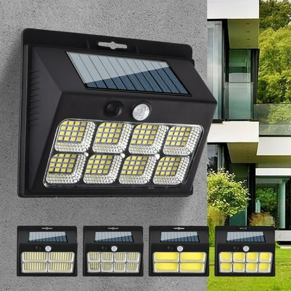 mtvxesu Solar Lights for Fence, Solar Outdoor Lights Motion Sensor Solar Powered Lights 3 Modes Wall Security Lights for Fence Yard Garden Patio Front Door Solar Lights Outdoor Garden