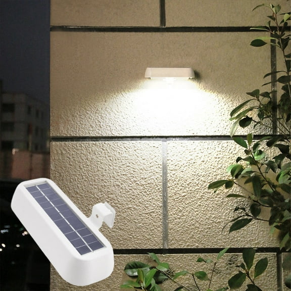 mtvxesu Solar Powered Outdoor Wall Light With Motion And Voice Sensor Ip65 Waterproof Abs Led Security Light For Garden Fence Patio 1-Pack