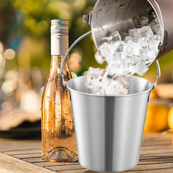 mtvxesu Stainless Steel Ice Bucket for Champagne, Beer, and Food Storage - 1-Piece Insulated Container for Snacks, Drinks, and Outdoor Use