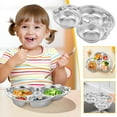 thumbnail image 1 of mtvxesu Stainless Steel Kids Divided Meal Tray with 3-4 Compartments, Car-Shaped Dinner Plate for Babies, Toddlers & Kids - Non-Toxic, Lightweight, Durable & Easy to Clean for Daily Meals, Picnics &, 1 of 9