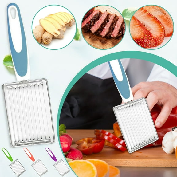 mtvxesu Stainless Steel Kitchen Food Slicer For Ham, Cheese, Tomatoes, And Eggs With Ergonomic Handle, 1 Count