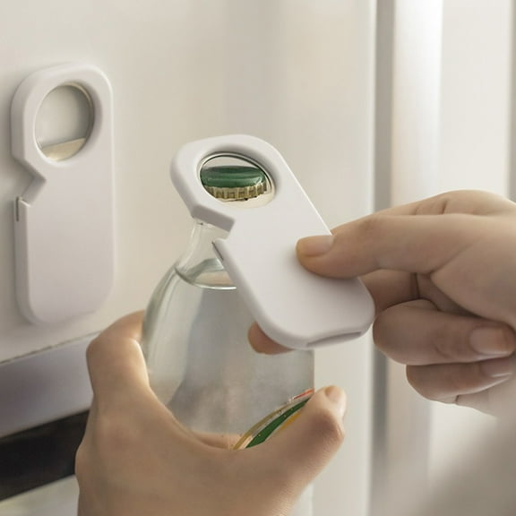 mtvxesu Stainless Steel Magnetic Bottle Opener For Beer, Wine, And Cans - Refrigerator Magnet Design - Compact 3.9X1.77In Size - 1 Pack