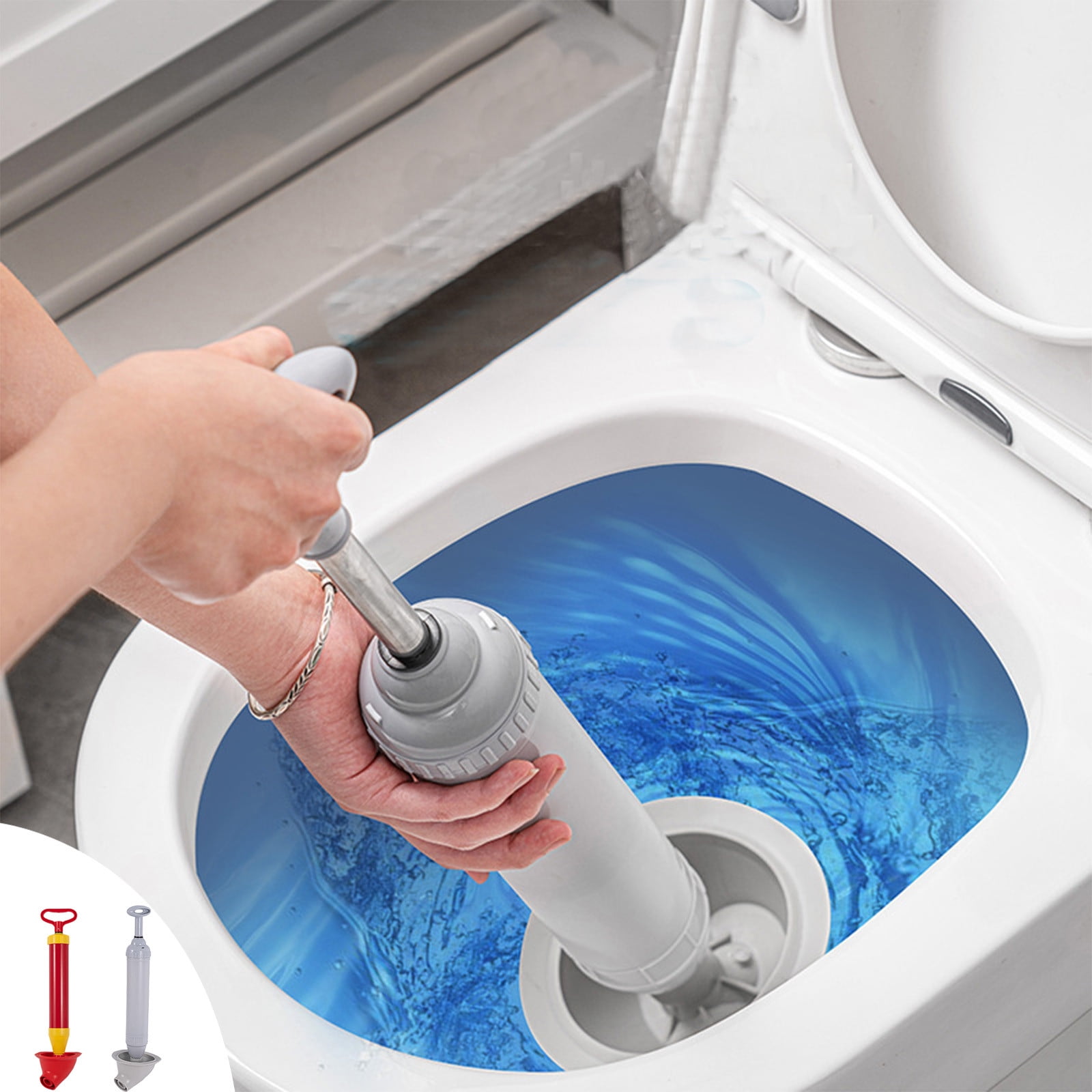 mtvxesu Toilet Auger, Plunger for Toilet, Toilet Plunger, Gutter Plumb