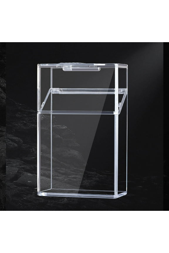 Transparent Plastic Cigarette Case, Hard Portable Travel Storage Box, Personalized Men'S Accessory, 1-Pack