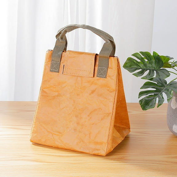 mtvxesu Waterproof Aluminum Foil Insulated Lunch Bag With Kraft Paper Exterior, Easy To Clean, Office Use, 1 Count