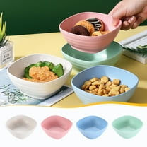 mtvxesu Wheat Straw Square Bowl For Dining, Eco-Friendly And Durable, Dishwasher-Safe, 13.8X13.8X5.5Cm, 1 Piece