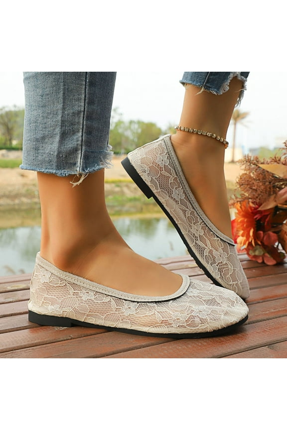 Women Casual Summer Breathable Mesh Lace-Up Flats - Lightweight Comfortable Round Toe Shoes for Outdoor & Indoor Wear Available in Multiple Colors & Sizes (36-43 EU/US/UK)