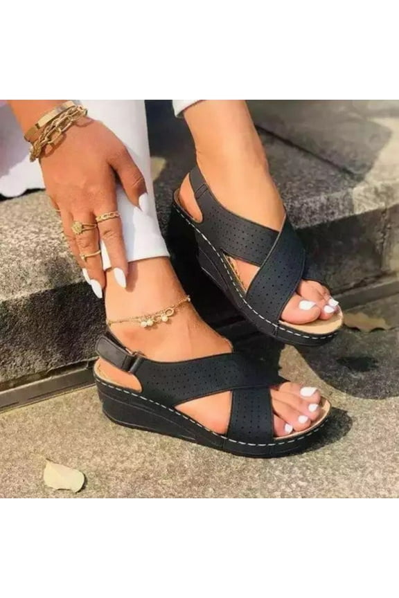Women's Sandals Comfortable Flip Flops Hollow Toe Causal out Fashion Sandals Ladies Shoes Sandals Women's Hollow out Sandals # 10 Dollar Items Black 8.5