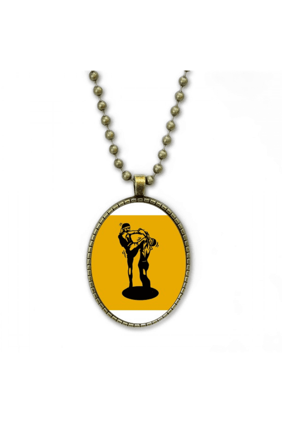 muay thai martial arts thai fitness necklace vintage chain bead pendant jewelry collection