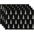 thumbnail image 1 of mubwai Black Xmas Pine Christmas Placemats Set of 4, 12x18 Inch Seasonal Christmas Table Mats for Party Kitchen Dining Decoration, 1 of 6