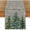 thumbnail image 1 of mubwai Pine Tree Snowflake Merry Christmas Table Runner, Seasonal Winter Xmas Holiday Kitchen Dining Table Decoration for Indoor Outdoor Home Party Decor 13 x 120 Inch, 1 of 7