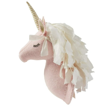 Mud Pie Baby Girl Dream in Glitter Nursery Decor Unicorn Wall Mount 12 inches (White)
