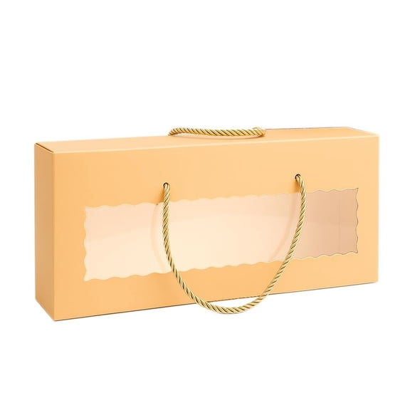 mudrit Hamper Gift Boxes with Twine Handle, Premium Packaging for Diwali, Party Favors, Weddings, Birthday, Festive Gifting, Size - 13.5 x 6 x 3.25 inches (Peach, Pack of 20)
