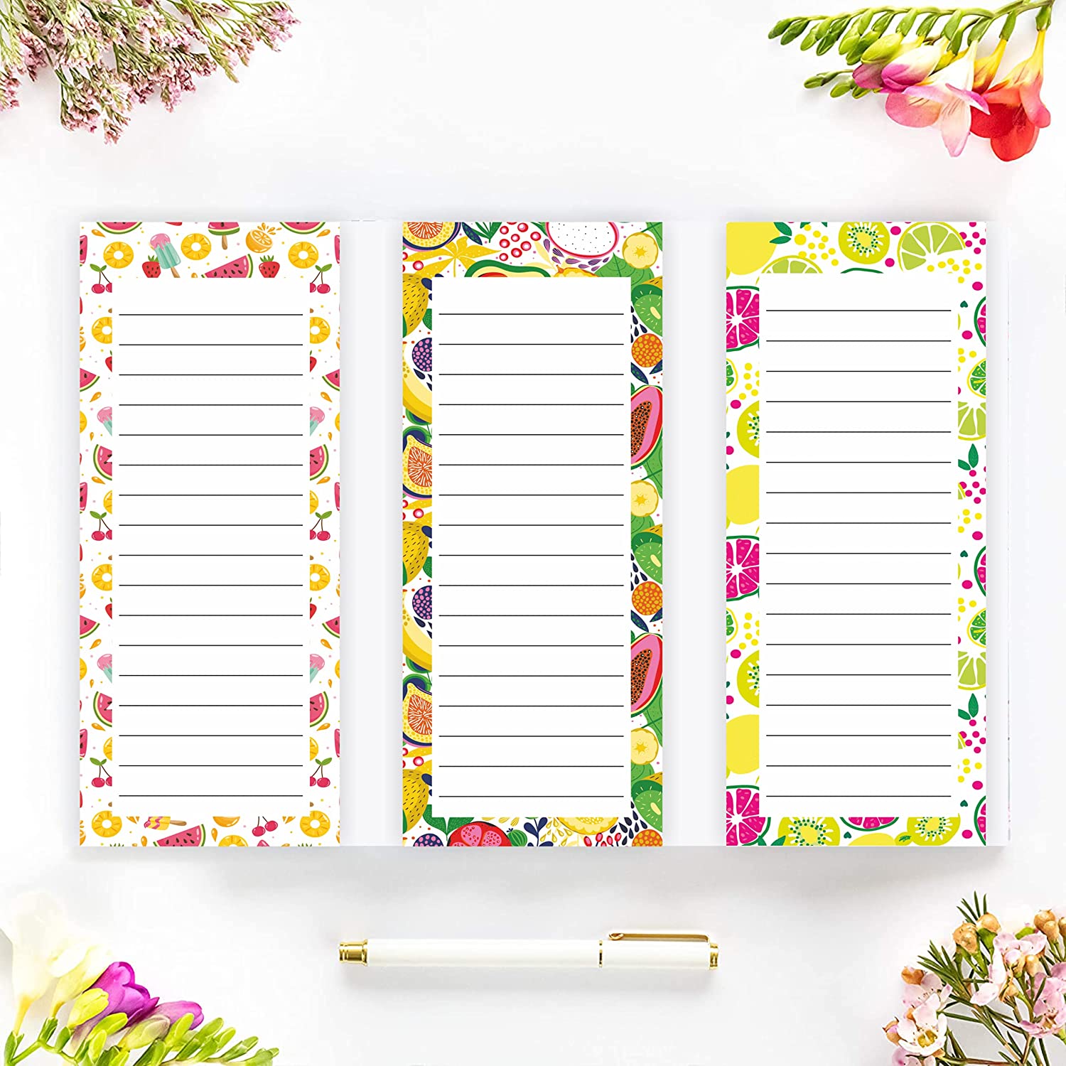 mudrit Large Notepads (3pcs) for Grocery List, Shopping List