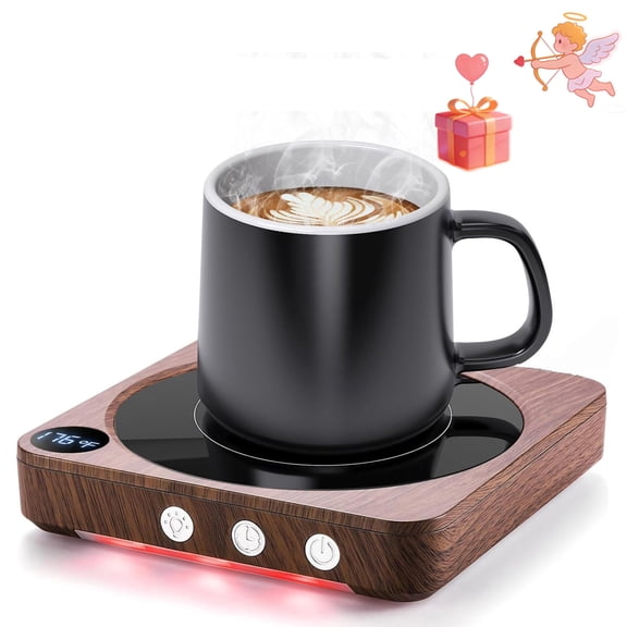 MQUPIN Mug Warmer, Coffee Cup Warmer for Desk with Temperature Display, 2-12H Auto Shut-off, Intelligent Candle Warmer - Keep Drinks at Best Flavor