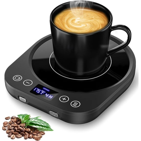 MQUPIN Coffee Mug Warmer, Upgrade Gravity-Induction Cup Warmer with 9 Temperature Settings, 4H Auto Shut-off & 1-9 Hour Timer for Home & Office