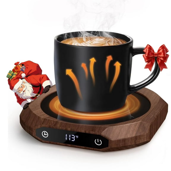 MQUPIN Coffee Mug Warmer, Mug Warmer for Desk with 3 Temperature Settings(113°F/131°F/167°F), Electric Beverage Warmer with 12H Timer and 4H Auto-Shut Off , Tea Warmer for Office Desk