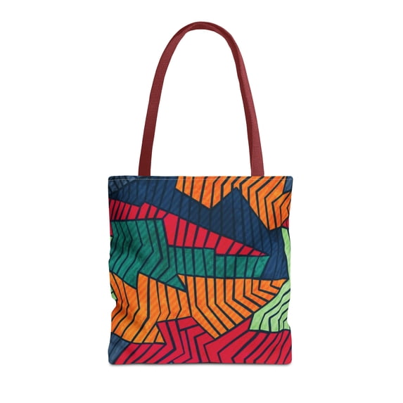 multicolored lined art Tote Bags for All