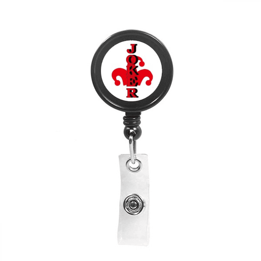 multicolour playing card  Retractable Keychain Badge Holder ID Badge