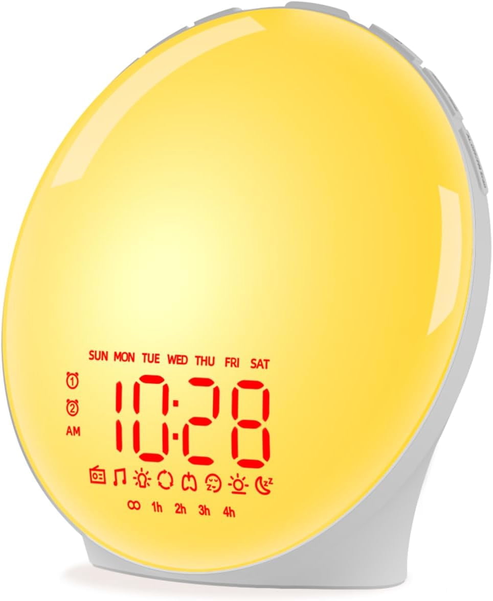 A multifunctional electronic alarm clock with a cute spherical design ...