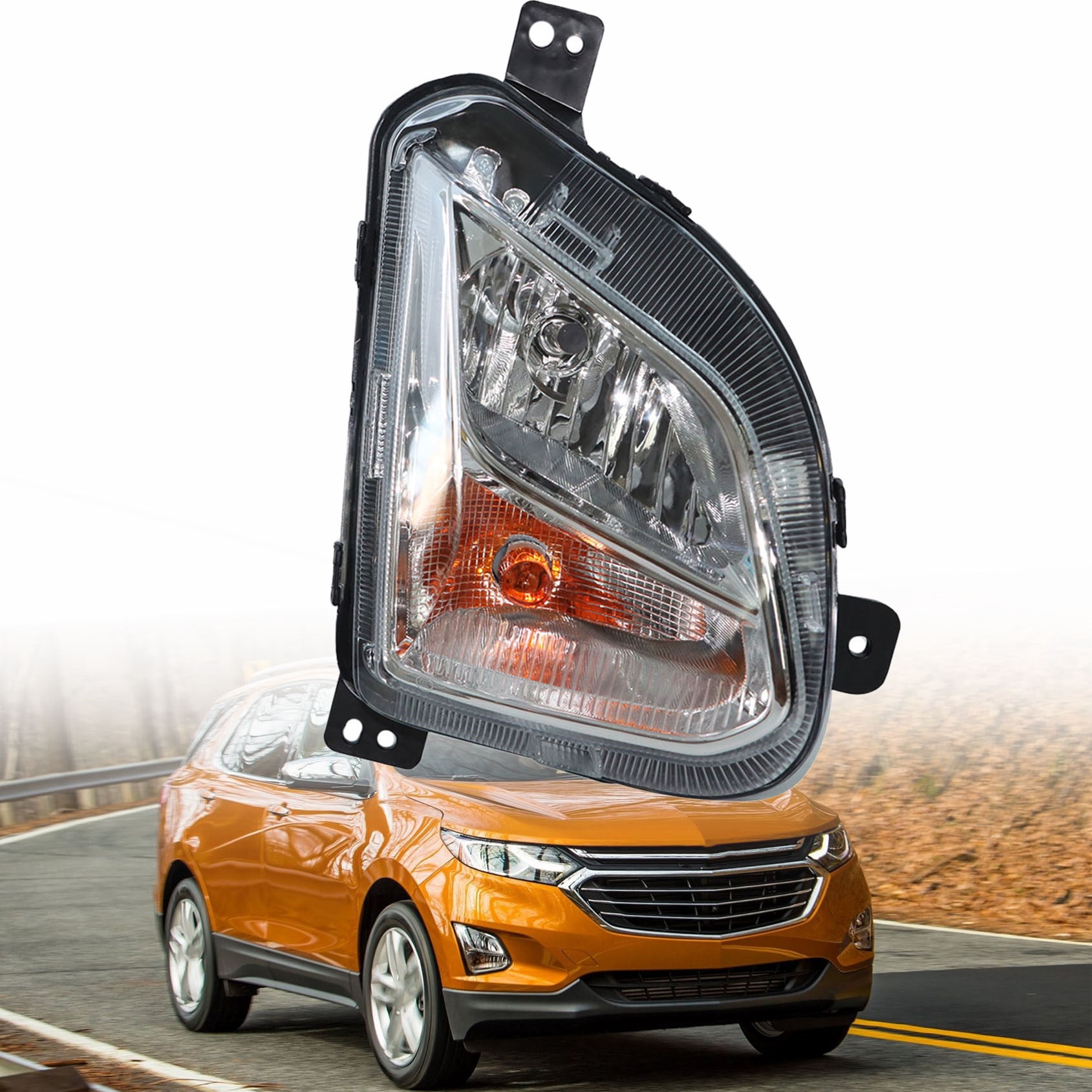munirater 1-Pack Bumper Fog Light Assembly with Turn Signal Light Right Passenger Side Replacement for 2018 2019 2020 Chevy Equinox
