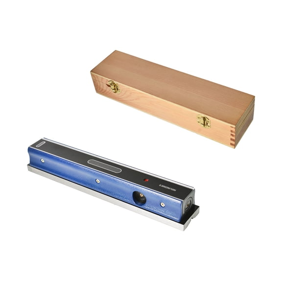 munirater 12 Inch Professiona Master Precision Level for Machinist Tool Accuracy 0.0002, Cast Iron Body with Wooden Case