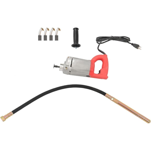 munirater 1500W Concrete Vibrator 4 Feet Long Shaft Concrete Vibrator Hand Held Concrete Vibrating Tool