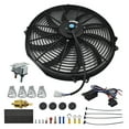 thumbnail image 1 of munirater 16 Inch Electric Radiator Fan High 3000+cfm Thermostat Wiring Switch Relay Kit Black, 1 of 5