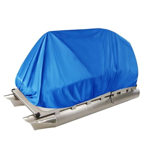 munirater 17-20Ft Boat Cover Dark Blue Heavy Duty with Support Pole Replacement for Rain Snow Dust Protection, Durable and Tear Proof
