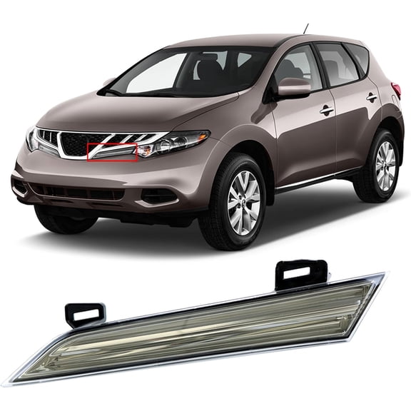 munirater 1PCS Headlight Reflector Panels For 2009-2014 Nissan Murano Dark Gray LH