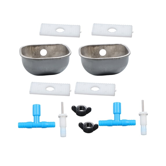 munirater 2 Iron Bowls Replacement for Automatic Filling, Feeding and Water Supply for Small Animals