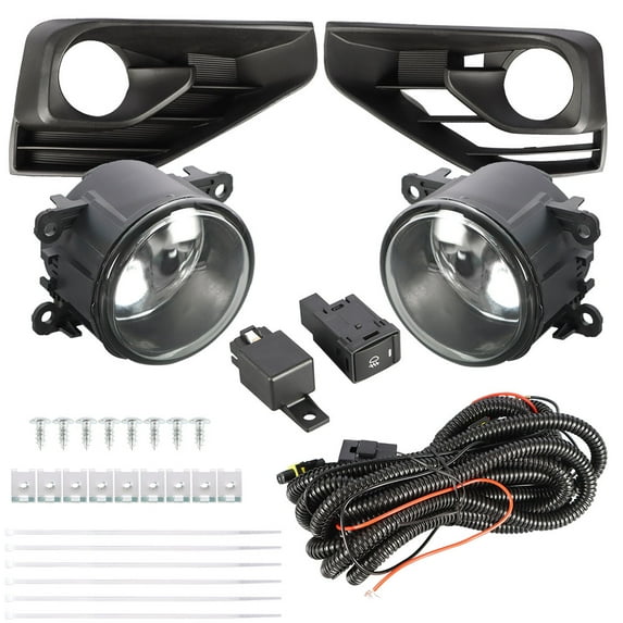munirater 2-Pack Fog Lights Assembly with Bulbs Switch Wiring Kit Replacement for 2017-2019 Pathfinder