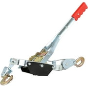 munirater 2 Ton Dual Gear Power Puller, 2 Hook Steel Cable Dual Gear Power Ratchet Come Along Puller Tool with Cable