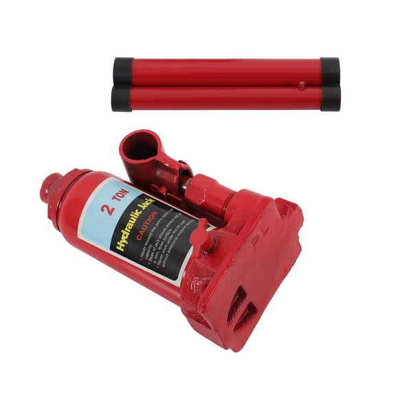 munirater 2 Ton Welded Hydraulic Car Bottle Jack for Auto Repair and House Lift Red