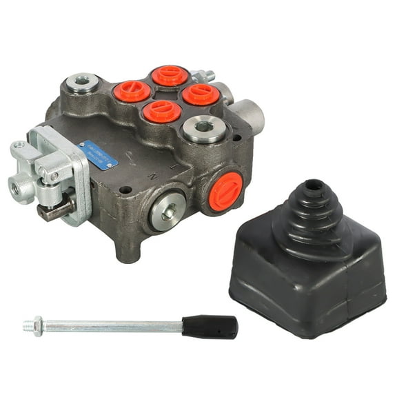 munirater 21GPM 2 Spool Hydraulic Directional Control Valve for Tractor Loader w/Joystick