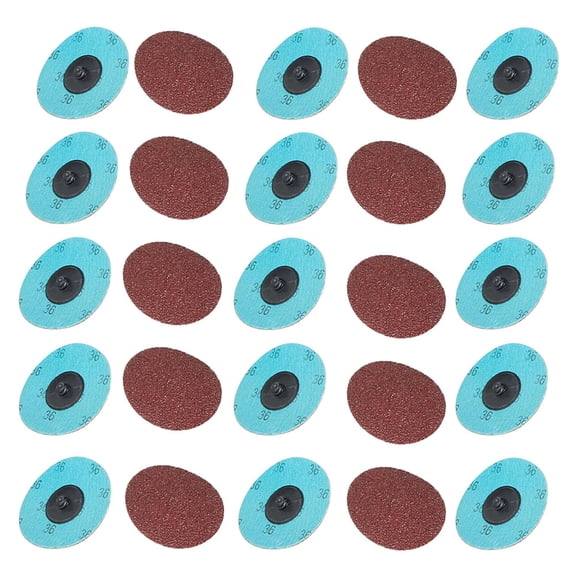 munirater 25Pcs 3 Inch Roll Lock Quick Change Sanding Discs SetFit for Finishing Metal Fabrication and Deburring