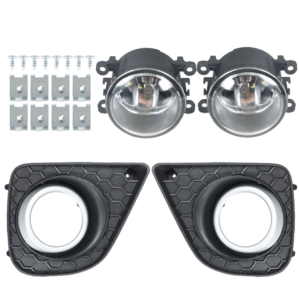 munirater 2Pcs Fog Lights Assembly Replacement for 2013-2015 Honda Accord Coupe Clear Lens with Bulbs and Bezels Driving Fog Light Left+Right Side