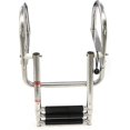 thumbnail image 1 of munirater 3 Steps Stainless Steel Pontoon Boat Ladder with Pedal Hand Railing Ladder Replacement for Marine Boat Yacht Swimming Pool, 1 of 7