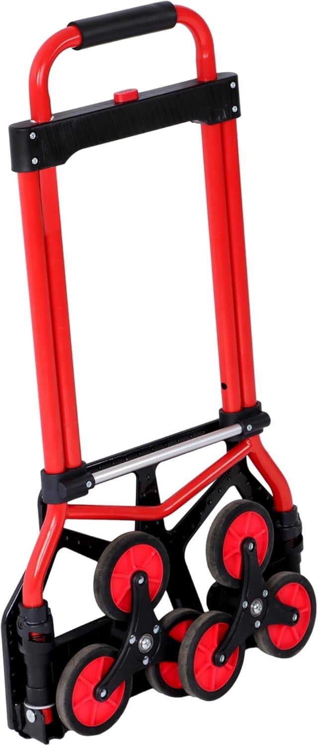 munirater 330LB Folding Heavy-Duty Stair-Climber Hand Truck Dolly Cart with Telescoping Handle Portable Climber Trolley for Home Moving, Warehouse, Airport Luggage